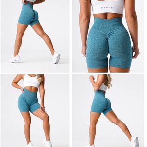 Teal xs NVGTN scrunch shorts